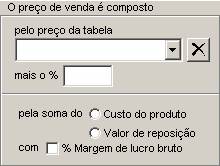 Tabela de Preços. Para iniciar o processo de inclusão de uma nova tabela de preço clique no botão INCLUIR, em caso de alteração clique no botão ALTERAR.