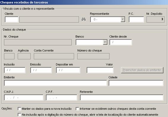 Cheques Recebidos. Como fazer
