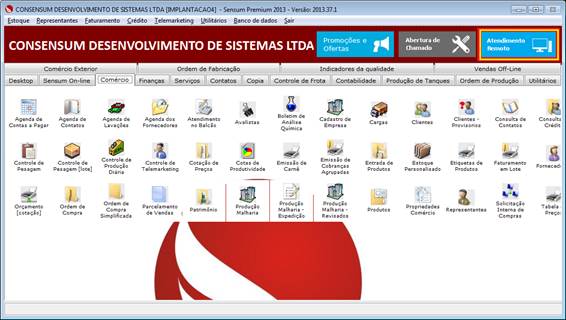 Como iniciar o atendimento remoto do suporte no NXS. Figura 1. Sensum NXS, aba Manual e Serviços On-line