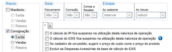 Como funciona a Venda Consignada. Figura 1. CFOP Saída