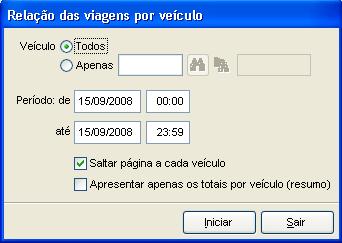 Relação das viagens por veículo. Imagem 1 da fonte.