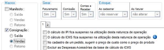 Como funciona a Venda Consignada. Figura 2. CFOP Venda