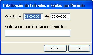 Totalização de Entradas e Saídas por Período. Imagem 1 da fonte.