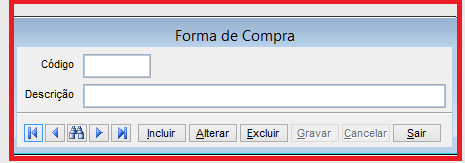 Como cadastrar a forma de compra. Figura 3, Forma de compra.