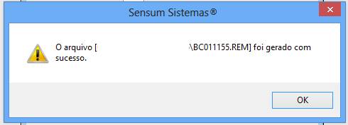 Como gerar um arquivo de remessa do Banco Bradesco. Figura 5, Arquivo gerado.