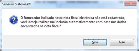Como importar uma nota fiscal XML na entrada de produtos. Figura 3 – Fornecedor