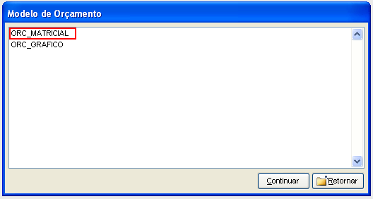 Como enviar um orçamento por e-mail. Figura 6. Modelo de orçamento Matricial