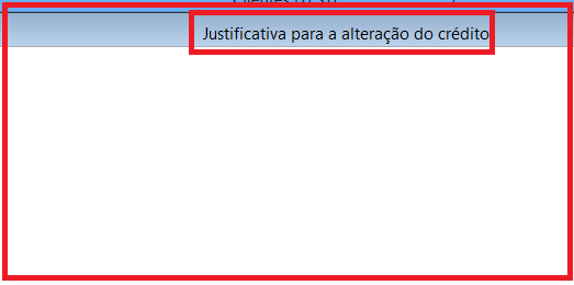Como bloquear ou liberar o crédito de um cliente. Figura 6, Justificativa para alterar o crédito.