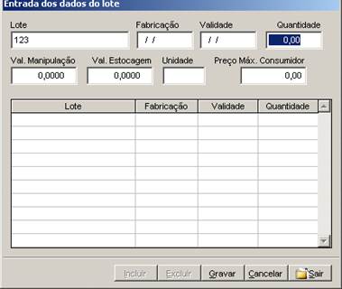 Como realizar o controle de produtos por Lote. Figura 6. Entrada de NF com Lote