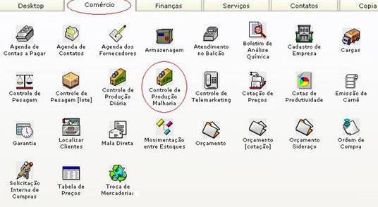 Controle de produção diária de malharia. Clique no botão “OK”. Reinicie o Sistema.