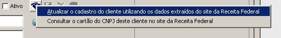 Cadastro de clientes: aba Pessoa Jurídica/Física. Consultar o cartão do CNPJ deste cliente no site da Receita Federal: Esta opção tem a mesma característica da opção acima mencionada, mas com…