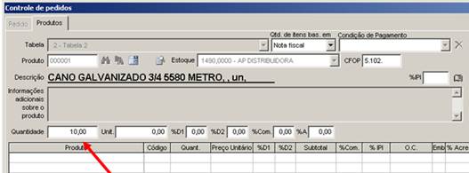 Como realizar o controle de produtos por Lote. 4 Venda (Controle de pedidos)