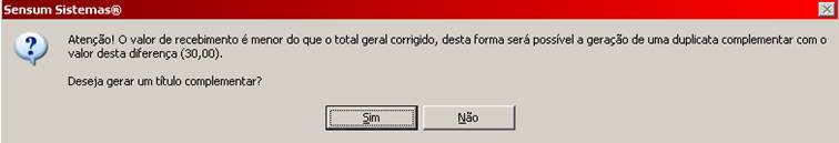 Prestação de Contas. Se o campo Valor Recebido for preenchido com um valor diferente do total das cobranças selecionadas, o sistema solicitará ao usuário para informar uma…