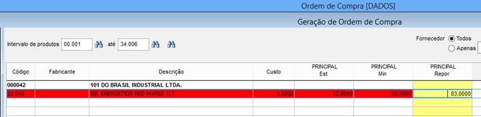 Como funciona o módulo de Ordem de Compra. Figura 18 - Gerador Ordem de Compra