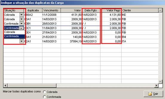 Como funciona o módulo de Cargas. Após o preenchimento do cabeçalho, clique no botão assinalado na figura abaixo para carregar os dados da carga na prestação de contas:
