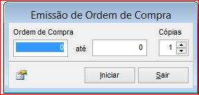 Como funciona o módulo de Ordem de Compra. Figura 22 - Emissão da Ordem de Compra