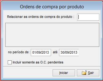 Como funciona o módulo de Ordem de Compra. Figura 24 - Ordens de compra por produto