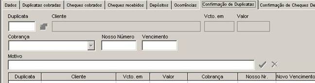 Prestação de Contas. Confirmação de Duplicatas