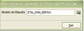 Controle de produção diária de malharia. Clicando em “Não” a impressão não será registrada.