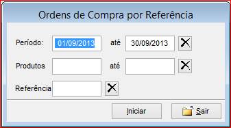 Como funciona o módulo de Ordem de Compra. Figura 31 - Ordens de Compra por Referência